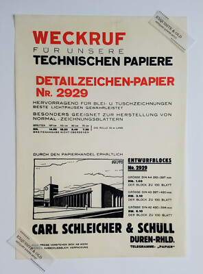 Detailzeichen-Papier Nr. 2929  Carl Schleicher Schüll Düren Werbung Reklame Deko