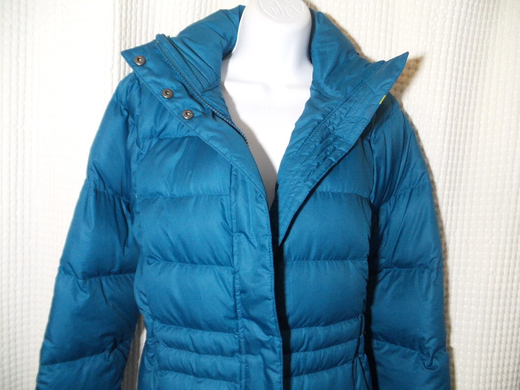 L.L. Bean Warm Core Green Down Long Jacket Coat XS NEW eBay
