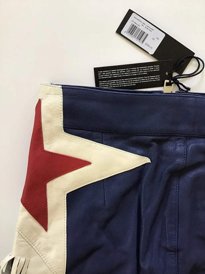 Falda de cuero con flecos L-Navi Diesel para mujer talla 26 $598 Foto 4 de 4