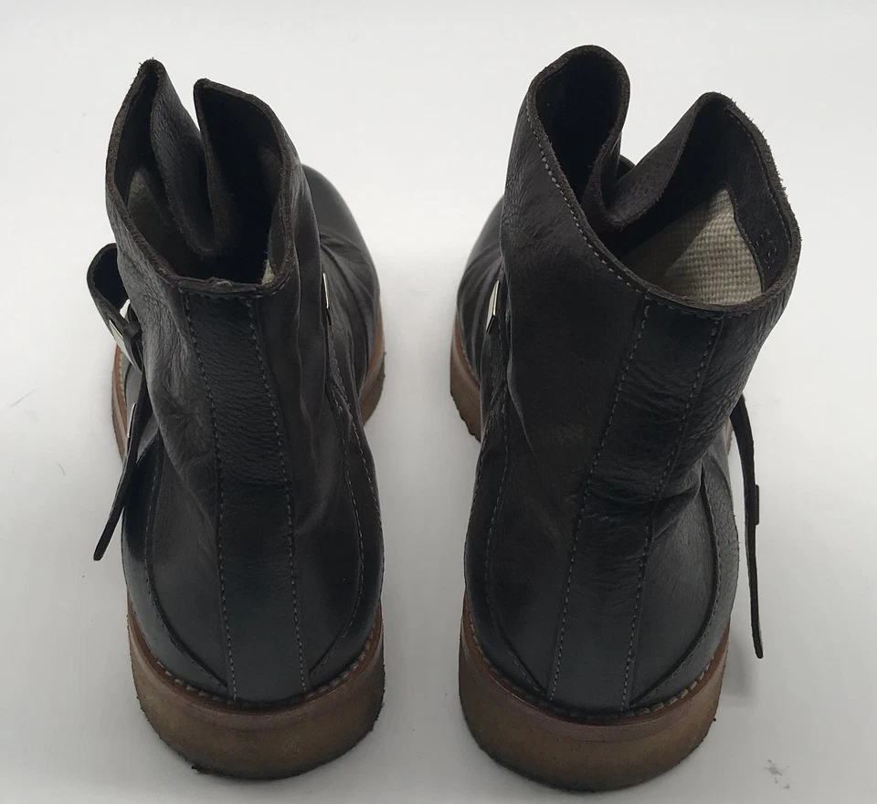 Bota Massimo Alba feminina marrom sola de borracha com fivela tamanho 7 - Imagem 4 de 4