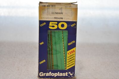 GRAFOPLAST 117M999Y TERMINAL MARKING ELEMENT STRIPS ( LOT OF 47 pcs )