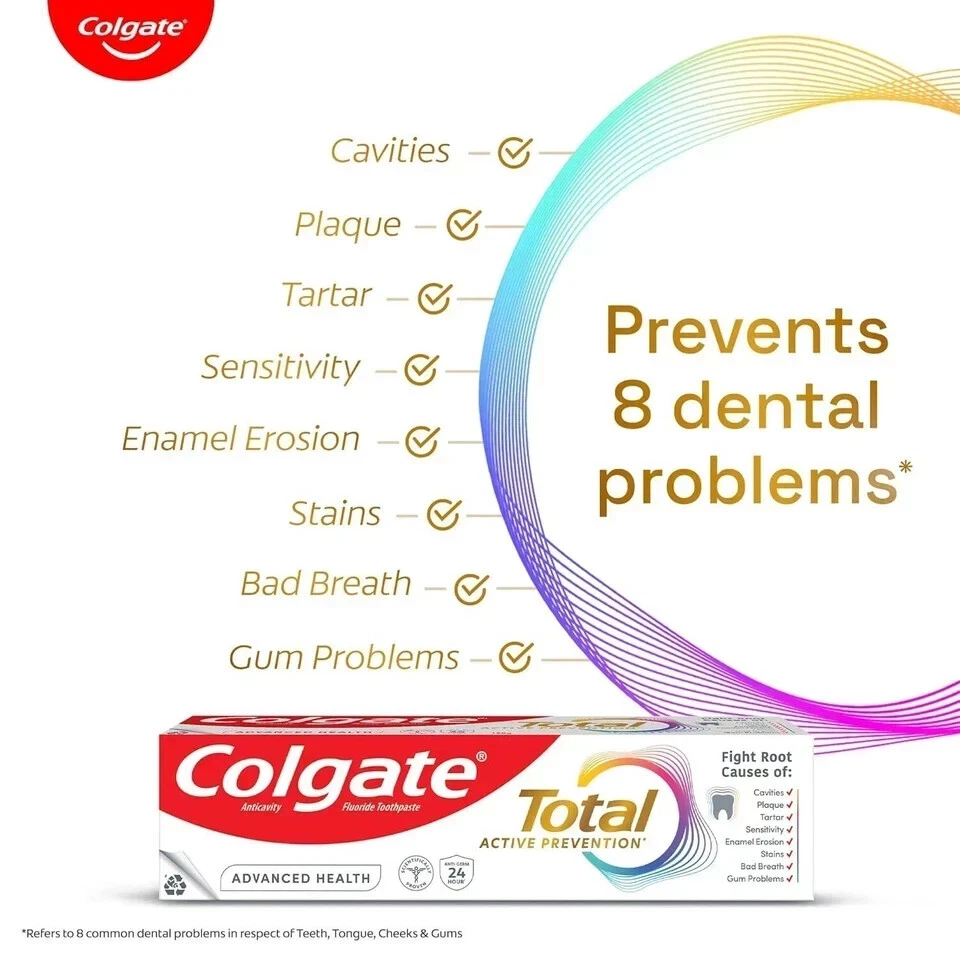 Colgate Total Advanced Health Toothpaste 480g | Anti-Germ 12Hr Pack of 4 - Image 3 of 4