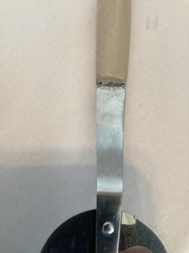 Vintage Feuerstein Pfeilspitze Edelstahl Servier Spatel - Ernte Weizen Muster USA - Bild 19 von 20