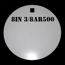 8 in. NRA Pistol Shooting Target - 3/8" AR500 Steel Target -1pc Metal Target Set