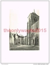 Avallon, Place Saint Lazare, France, Book Illustration (Print), c1925