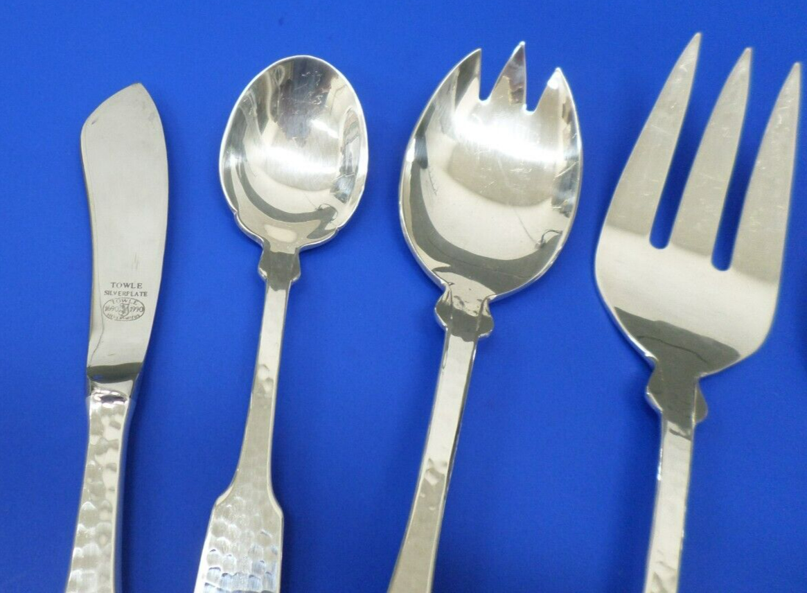 6 Towle HAMMERSMITH Silverplate KOREA 16901990 Silverware SERVING