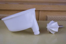 Sunbeam Mixmaster Milk Glass Juicer Attachment Bowl Reamer for Stand Mixer VTG