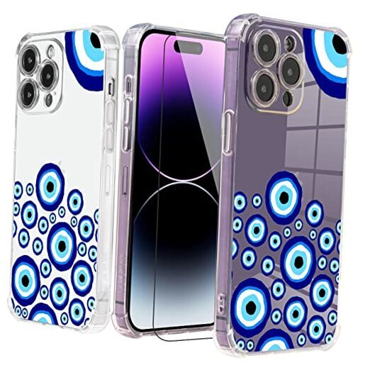 Eyes Case for with Blue Eyes Design,Arty Pattern iPhone 15 Plus Clear-Arty Eyes