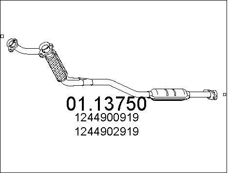Tuyau d'échappement Mercedes 124 300 D en acier aluminé premium robuste