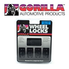 Gorilla Wheel Locks Black 12mm X 1.50 Thread Bulge Acorn 12x1.5 Lug Nut 71631nbc