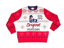 Utz Potato Chips Route One Apparel Mens Ugly Christmas Sweater sz. Large New