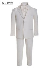 Toddler Boys Tuxedo suit 5pc set coat,Satin vest,striated pant,shirt,bow tie