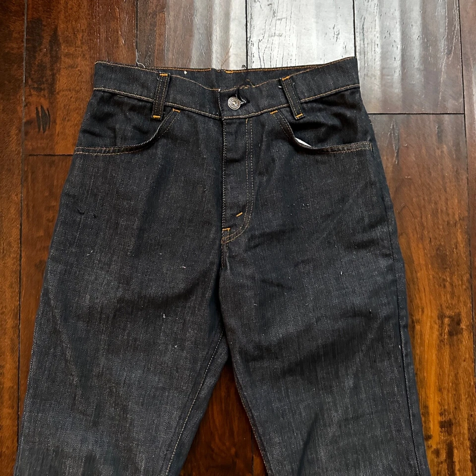 Levis VTG 1970s Red Tab 517 Talon Zipper Black 26x31 Boot Cut 70s Rare Jeans - Image 2 of 4