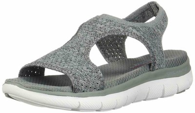 skechers knit cut out sport sandals
