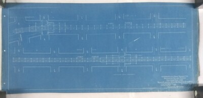 Vtg NYC Subway Station Blueprint IRT 2nd Ave ''EL'' Track NY Railroad Houston St.