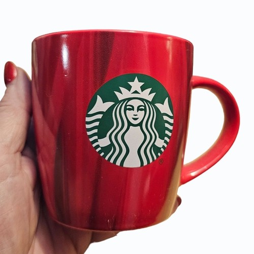 Starbucks Red Mug With Green Mermaid Logo 2022 - Picture 5 of 8
