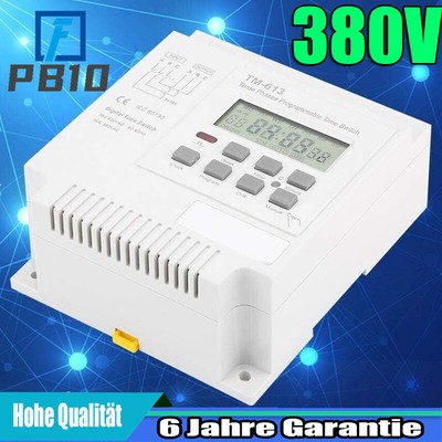 TM-163 3-Phasen Digital Zeitrelais Programmierbar Timerzeitschaltuhr ON/OFF 380V