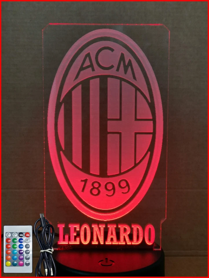 Lampada led incisa con laser e PERSONALIZZABILE con qualsiasi logo o foto  - Immagine 3 di 4