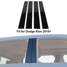 🌈4X Window Glass B Pillar Post Panel Decor Cover Sticker Trim For 2019-24 Dodge