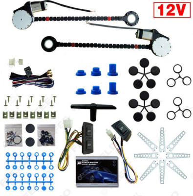 Universal 2 Door Car Truck Electric Power Window Conversion Roll Up Switch Kit