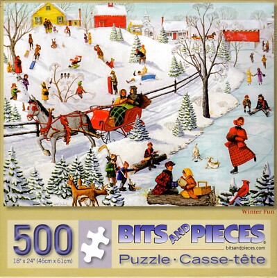 Winter Fun 500 Piece Puzzle - Joseph Holodook