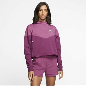 NWT Nike Tech Cropped Pullover Hoodie Sweatshirt Purple Two Tone Medium MSRP $90 | eBay