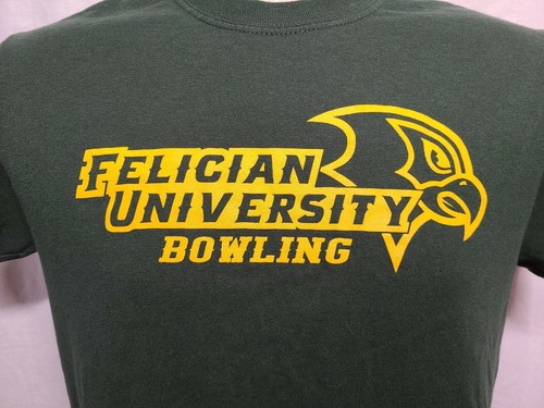 Felician University Bowling Adult Small Green TShirt - Picture 4 of 8