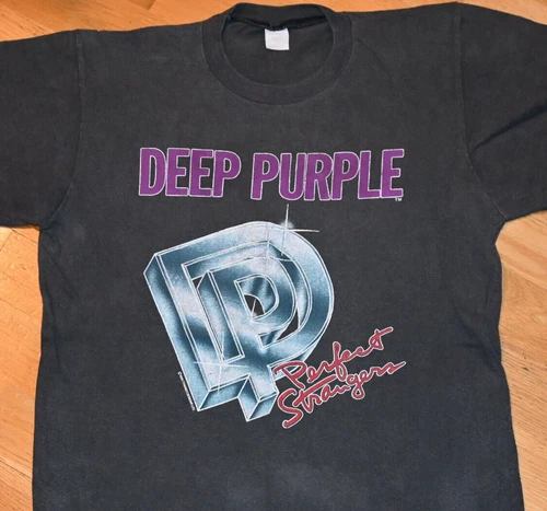 DEEP PURPLE 80's Euro Tour concert tee shirt S/M 1980s vintage concert t-shirt, vintage, single stitch, B+ condition