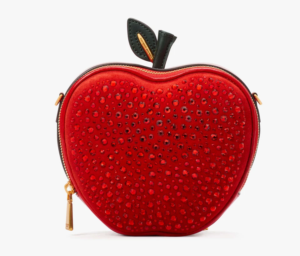 Bandolera Kate Spade Gran Manzana Adornada 3D Cuero Cadena ~NUEVA CON ETIQUETAS~ POPPY FIELD