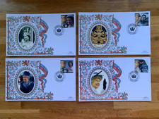 ZAMBIA 2002 FDC x 4 BENHAM QUEEN ELIZABETH 2 GOLDEN JUBILEE ACCESSION