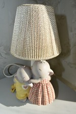 Michel Humphrey's Corner Elephant Lamp Rare Collectible Baby Nursery W/ Shade