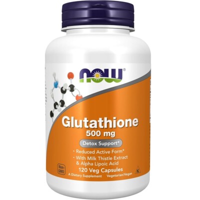 NOW FOODS Glutathione 500 mg 120 Veg Capsules