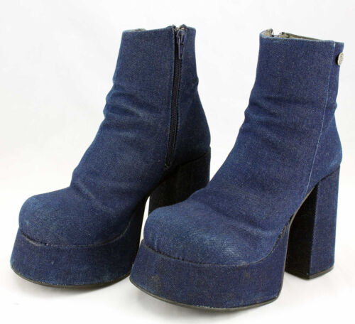 Buffalo 24401-T Stiefel Gr.37 Stiefeletten Jeansoptik Plateaustiefel (#3271) - Bild 2 von 7