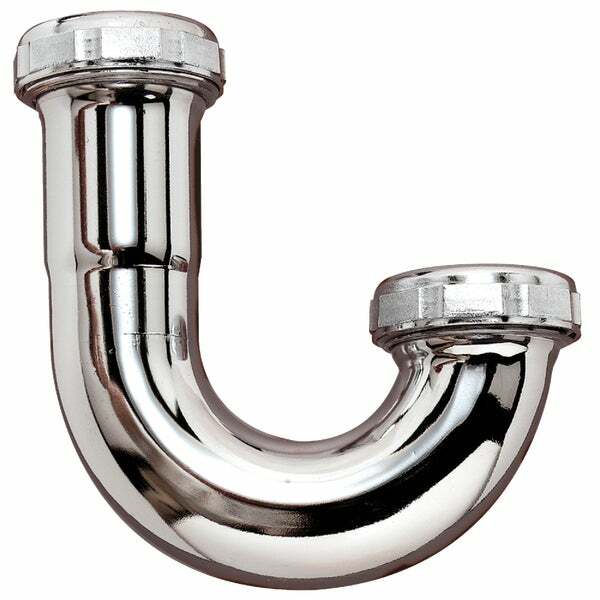 3)-Do it Best 1-1/4 In. Chrome Plated Slip Joint 22ga Drain J-Bend 