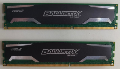 4x2GB BALLISTIX SPORT 8GB 1600MHz 9-9-9-24 DDR3 RAM Arbeitsspeicher
