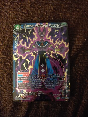 Beerus, Ruthless Pursuer BT16-036 SR Dragon Ball Super Card