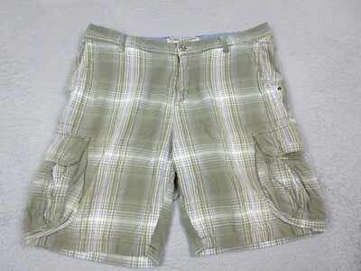 Tommy Bahama Shorts Mens 38 Green Cargo Pocket Casual Cotton Marlin Logo 38X22