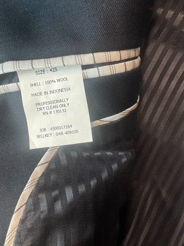 Austin Reed Signature Sports Coat Mens Size 42S 2 Button Navy Single Breasted - Picture 17 of 23