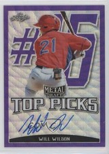 2019 Leaf Metal Draft Top Picks Purple Wave 13/15 Will Wilson #TP-WW1 Auto nd3