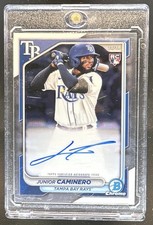 2024 Bowman Junior Caminero Chrome Auto Autograph RC #CRA-JCA Rays Rookie