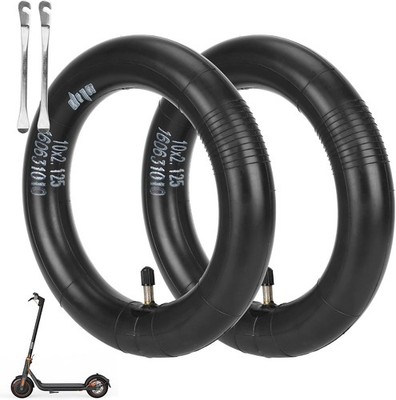 (2-Pack) 10X2.125 Replacement Inner Tubes with Straight Valve for Ninebot F30 F2
