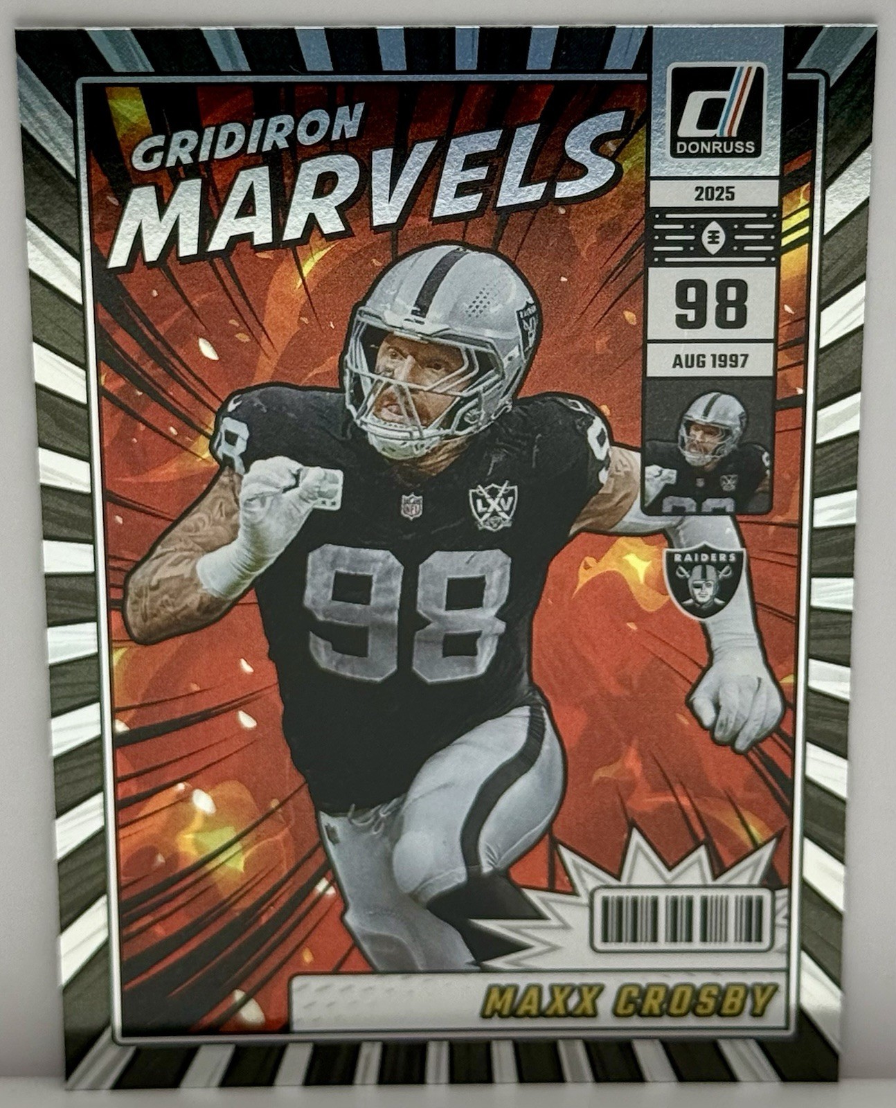 2025 Donruss Football #GM-MCY Gridiron Marvels MAXX CROSBY [SSP] CASE HIT!