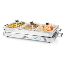 Food Warmer Buffet Server 450W Stainless Steel Electric Warming Tray for Parties