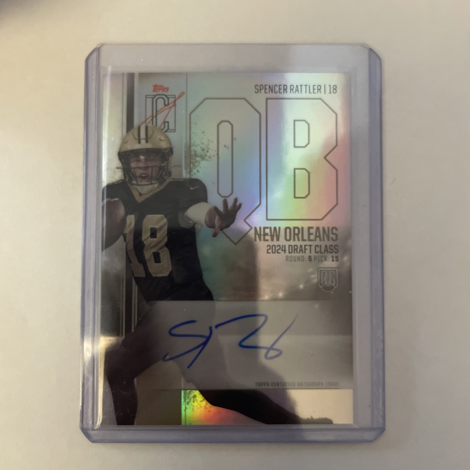 Spencer Rattler 2024 Topps Signature Class Chrome Variation Rookie Auto Saints🔥