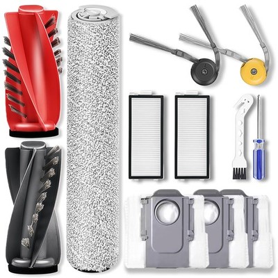 with Roborock Qrevo Curv 2 Flow Robot Vacuum Cleaner,1 Main Brush,1 Roller Mo...