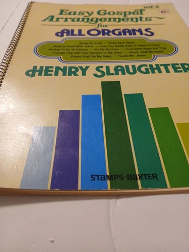 Vntg 1980 Easy Gospel Arrangements for All Organs Sheet Music Songbook Slaughter
