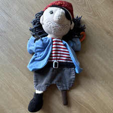 HABA Handpuppe, Pirat aus Stoff/Textil, rotes...