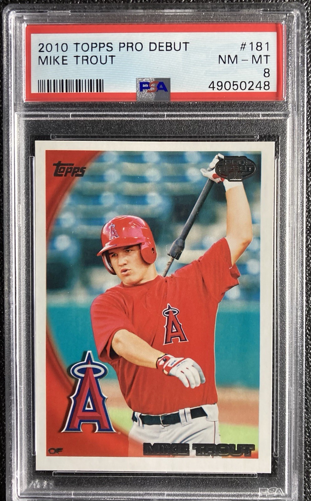 2010 Topps Pro Debut MIKE TROUT#181 PSA 8 NM-MT