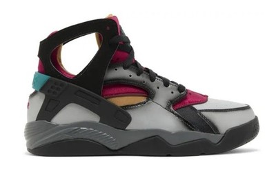 Nike Air Flight Huarache - Size 8 Men Sneakers Gray Black Red FD0189-001 NEW