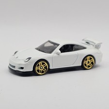 2010 HOT WHEELS PORSCHE 911 GT3 RS WHITE 1:64 DIECAST 2 3/4" CAR - NICE